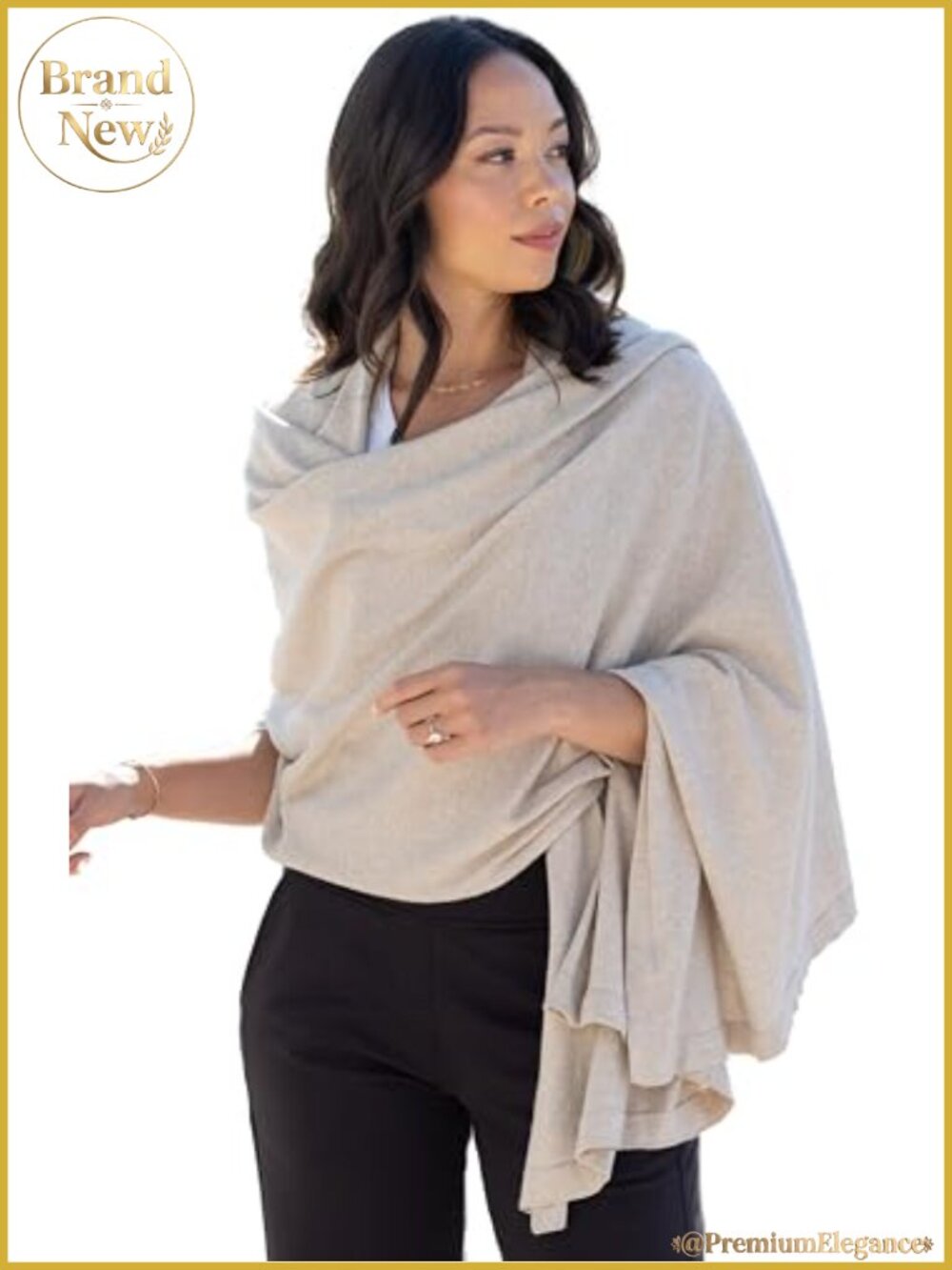 Organic Cotton Travel Scarf Wrap Shawl Women One Size Lightweight